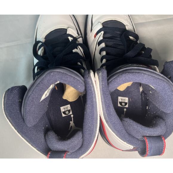 NIKE AIR JORDAN SC-2 WHITE OBSIDIAN BLUE GYM RED "USA" SIZE 10 454050-107 - Picture 5 of 9